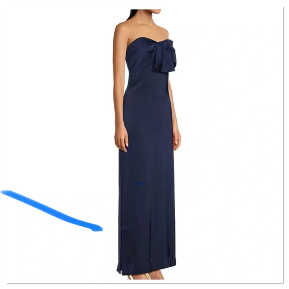 NWT Lilly Pulitzer Carlynn Satin Strapless Maxi Dress - Picture 2 of 11